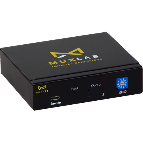 MuxLab 1x2 UHD 4K60 HDMI 2.0 Divisor con 2 salidas HDCP 2.2
