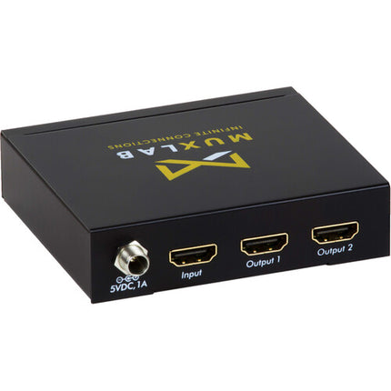 MuxLab 1x2 UHD 4K60 HDMI 2.0 Divisor con 2 salidas HDCP 2.2
