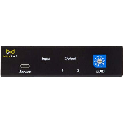 MuxLab 1x2 UHD 4K60 HDMI 2.0 Divisor con 2 salidas HDCP 2.2