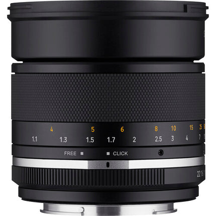 Samyang MF 85mm f1.4 WS Mk2 Objetivo Manual para Nikon F con Capucha y Tapas