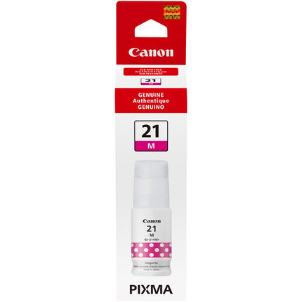 Tinta Canon GI-21 Magenta 70mL para impresoras PIXMA MegaTank G1220 G2260 G3260