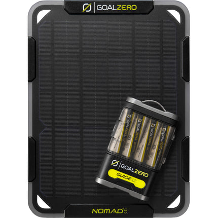 GOAL ZERO Guide 12 Kit de Energía con Panel Solar Nomad 5 5W y Linterna LED