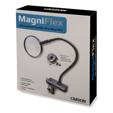 Carson CL-65 Lupa flexible con luz 3.5x con pinza de mesa