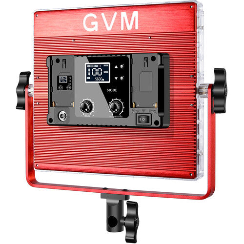 GVM 1200D Panel LED RGB Para Estudio Luz 3400 Lux 5600K Con Barndoor Y Maletín