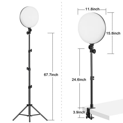 GVM Panel De Luz LED Bicolor 12 Pulgadas 3200-5600K CRI 97 Kit Con Soportes