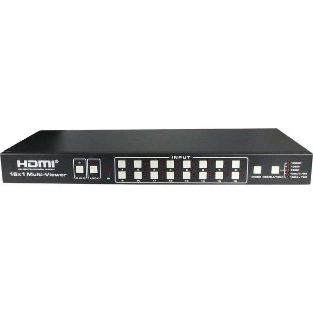 A-Neuvideo 16x1 HDMI Multivisor con Switch 1080p y RS-232