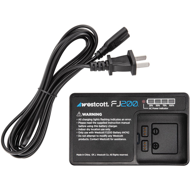 Westcott FJ200 Cargador de Batería y Cable 2 Horas 59 Pulgadas