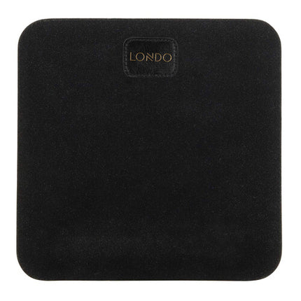Londo Mouse Pad de Cuero con Descanso para Muñeca Antideslizante Negro