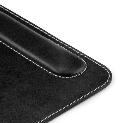 Londo Mouse Pad de Cuero con Descanso para Muñeca Antideslizante Negro