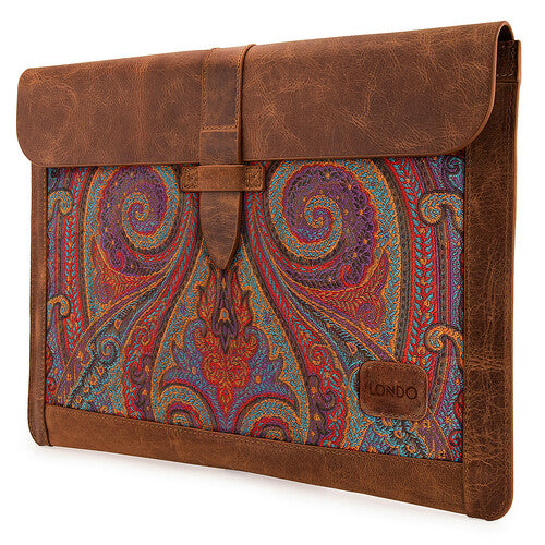 Funda de Cuero Genuino Londo para MacBook Pro y Air 15 y 16 Pulgadas Marrón