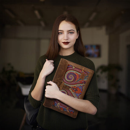 Funda de Cuero Genuino Londo para MacBook Pro y Air 15 y 16 Pulgadas Marrón