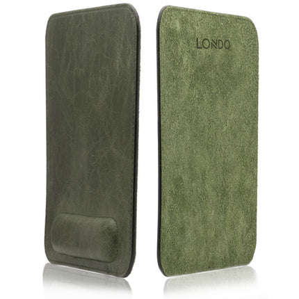 Londo Mouse Pad de Cuero con Descanso de Muñeca Antideslizante Verde