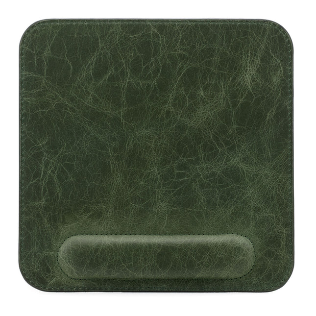 Londo Mouse Pad de Cuero con Descanso de Muñeca Antideslizante Verde