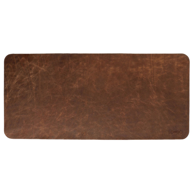 Londo Extended Mouse Pad de Cuero Genuino 74x33.5 cm Marrón Antideslizante