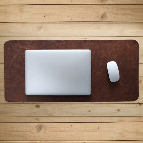 Londo Extended Mouse Pad de Cuero Genuino 74x33.5 cm Marrón Antideslizante