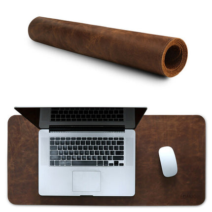 Londo Extended Mouse Pad de Cuero Genuino 74x33.5 cm Marrón Antideslizante