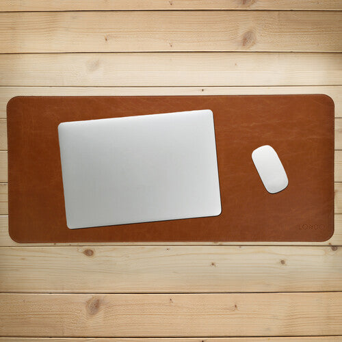 Londo Leather Extended Mouse Pad Alfombrilla de cuero PU 29.1 x 13.2 pulgadas marrón claro