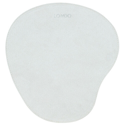 Londo Leather Oval Alfombrilla de Ratón con Reposamuñecas Blanca Antideslizante