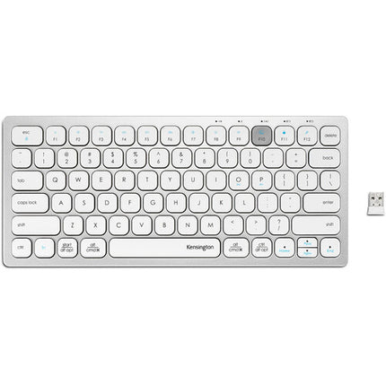 Kensington Multi-Device Dual Wireless Teclado Compacto Plata Bluetooth 2.4 GHz