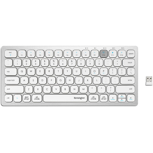 Kensington Multi-Device Dual Wireless Teclado Compacto Plata Bluetooth 2.4 GHz