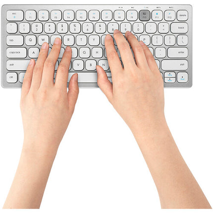 Kensington Multi-Device Dual Wireless Teclado Compacto Plata Bluetooth 2.4 GHz