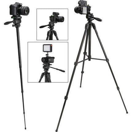 Magnus PV-7451M Trípode Monopie con Cabezal Pan Tilt 27 a 73 pulgadas y Capacidad 10 lb