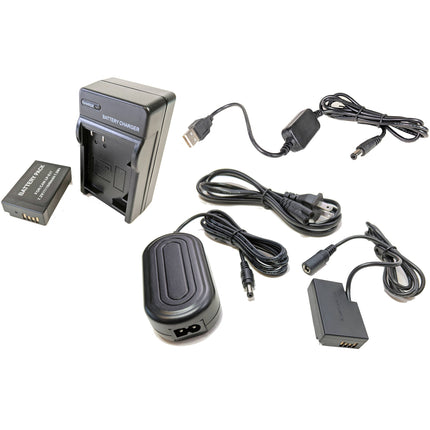 Bescor DRE18 Kit de Batería y Adaptadores para Cámaras Canon EOS Rebel SL3 T7i 77D M5 M6 Mark II RP