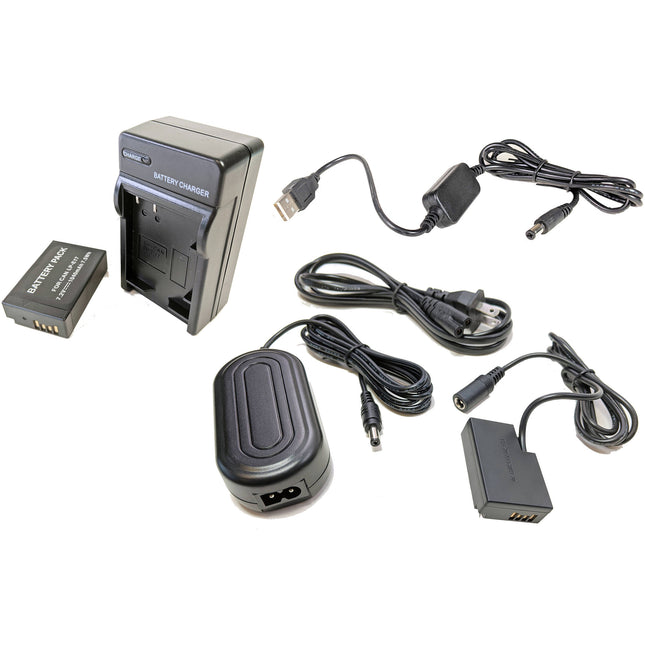 Bescor DRE18 Kit de Batería y Adaptadores para Cámaras Canon EOS Rebel SL3 T7i 77D M5 M6 Mark II RP