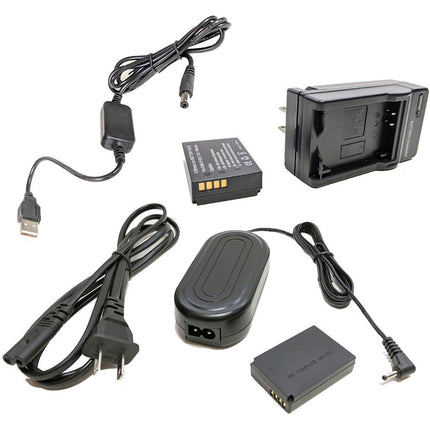 Bescor LPE12 Kit Batería Cargador AC Adaptador USB para Cámaras Canon