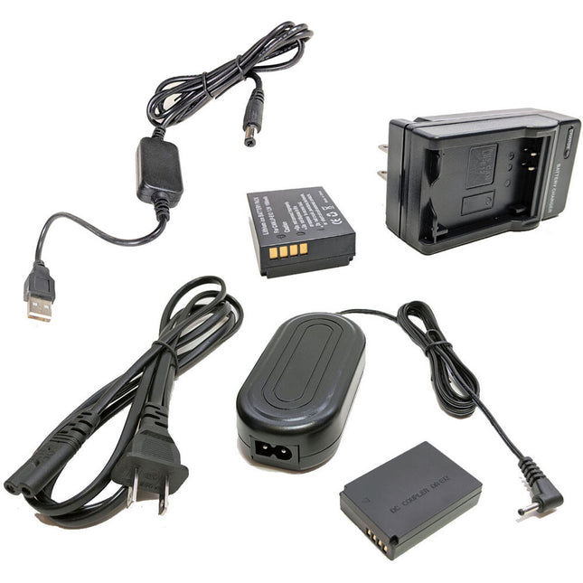 Bescor LPE12 Kit Batería Cargador AC Adaptador USB para Cámaras Canon
