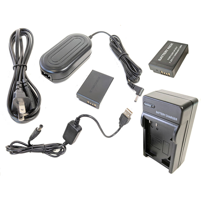 Bescor LPE17 Kit de batería cargador acoplador adaptador para cámaras Canon EOS Rebel SL3 T7i