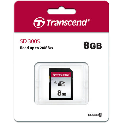Transcend 8GB 300S Tarjeta de Memoria SDHC UHS-I Clase 10 20 MB/s