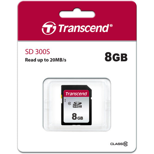 Transcend 8GB 300S Tarjeta de Memoria SDHC UHS-I Clase 10 20 MB/s