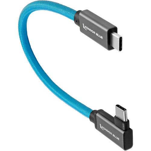 Kondor Blue Cable USB-C 3.2 Gen 2 8.5" 10 Gb/s Power Delivery 100W