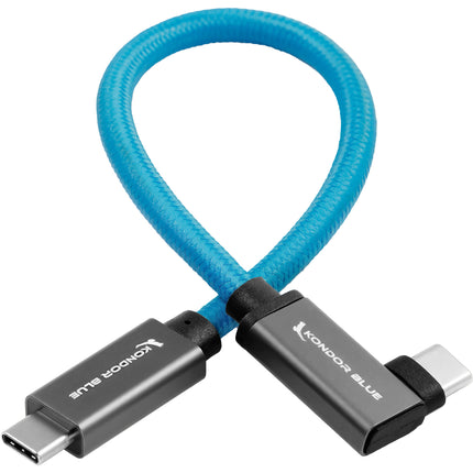Kondor Blue Cable USB-C 3.2 Gen 2 8.5" 10 Gb/s Power Delivery 100W