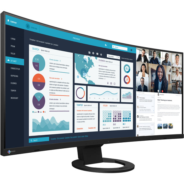 EIZO FlexScan EV3895FX-BK Monitor Curvo IPS 37.5" Ultrapanorámico 3840x1600 USB-C