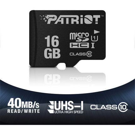 Patriot 16GB LX Series microSDHC UHS-I 80MBs Full HD video tarjeta memoria
