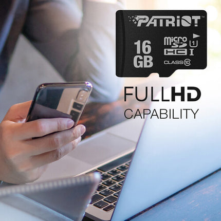 Patriot 16GB LX Series microSDHC UHS-I 80MBs Full HD video tarjeta memoria