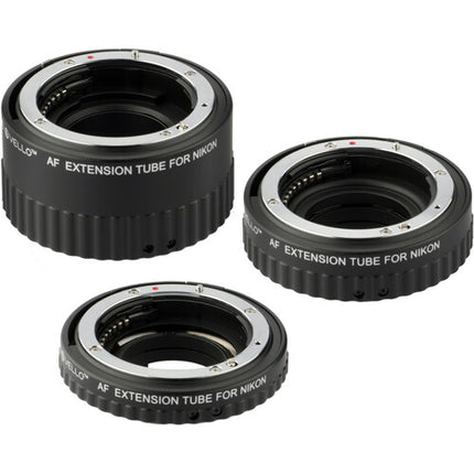 Vello Juego de Tubos de Extensión Automáticos para Nikon F 12 20 36 mm