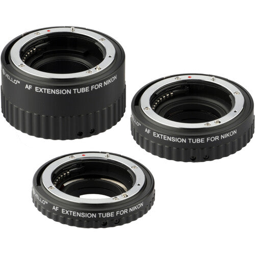 Vello Juego de Tubos de Extensión Automáticos para Nikon F 12 20 36 mm