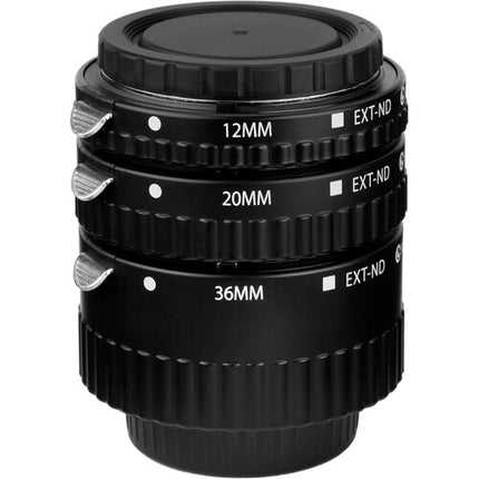 Vello Juego de Tubos de Extensión Automáticos para Nikon F 12 20 36 mm
