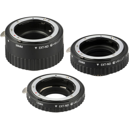 Vello Juego de Tubos de Extensión Automáticos para Nikon F 12 20 36 mm