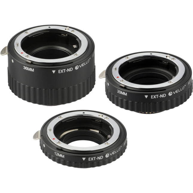 Vello Juego de Tubos de Extensión Automáticos para Nikon F 12 20 36 mm