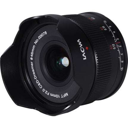 Venus Optics Laowa 10mm f2 Zero-D Lente para Micro Cuatro Tercios apertura f2 a f16 y lente asférica