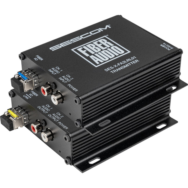 Sescom Extensor de Audio RCA 2 Canales sobre Fibra Óptica 24-Bit y Conectores LC