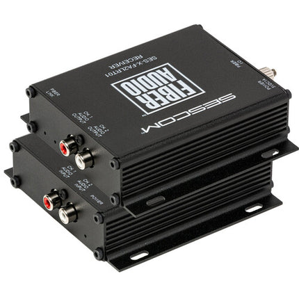 Sescom SES-X-FA2LRT01 Extensor de Audio RCA 2 Canales por Fibra 12.4 Millas 24 Bit