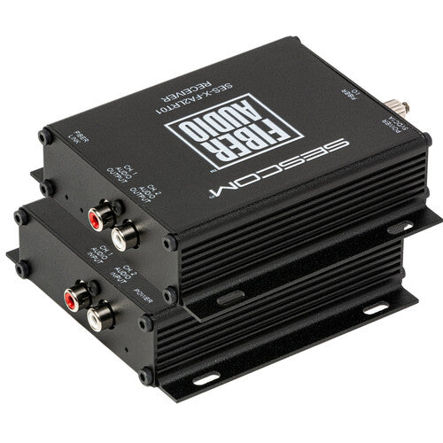 Sescom SES-X-FA2LRT01 Extensor de Audio RCA 2 Canales por Fibra 12.4 Millas 24 Bit