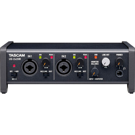 TASCAM US-2x2HR interfaz de audio MIDI USB-C 24-Bit 192 kHz 2 Mic Pres
