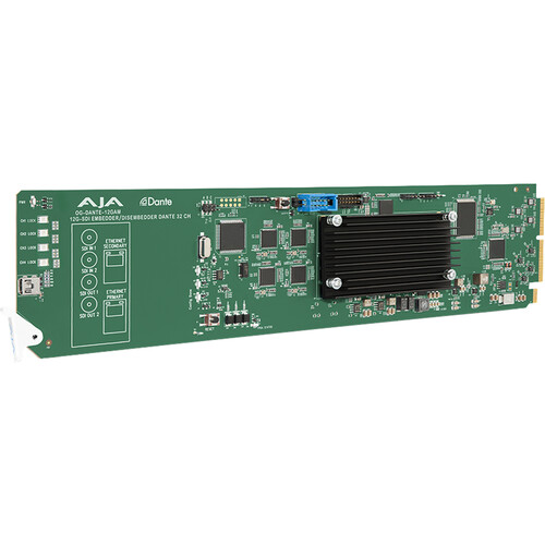 AJA openGear Tarjeta embedder y disembedder 12G-SDI Dante 64 canales 4K