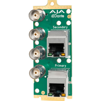 AJA openGear Tarjeta embedder y disembedder 12G-SDI Dante 64 canales 4K